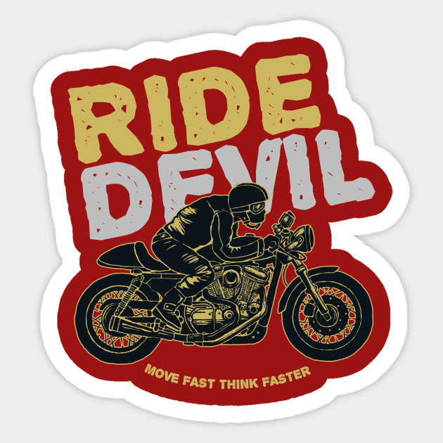 Ride Devil Sticker by RadCoolguy